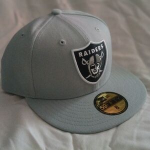 NFL Raiders Gray Fitted Cap